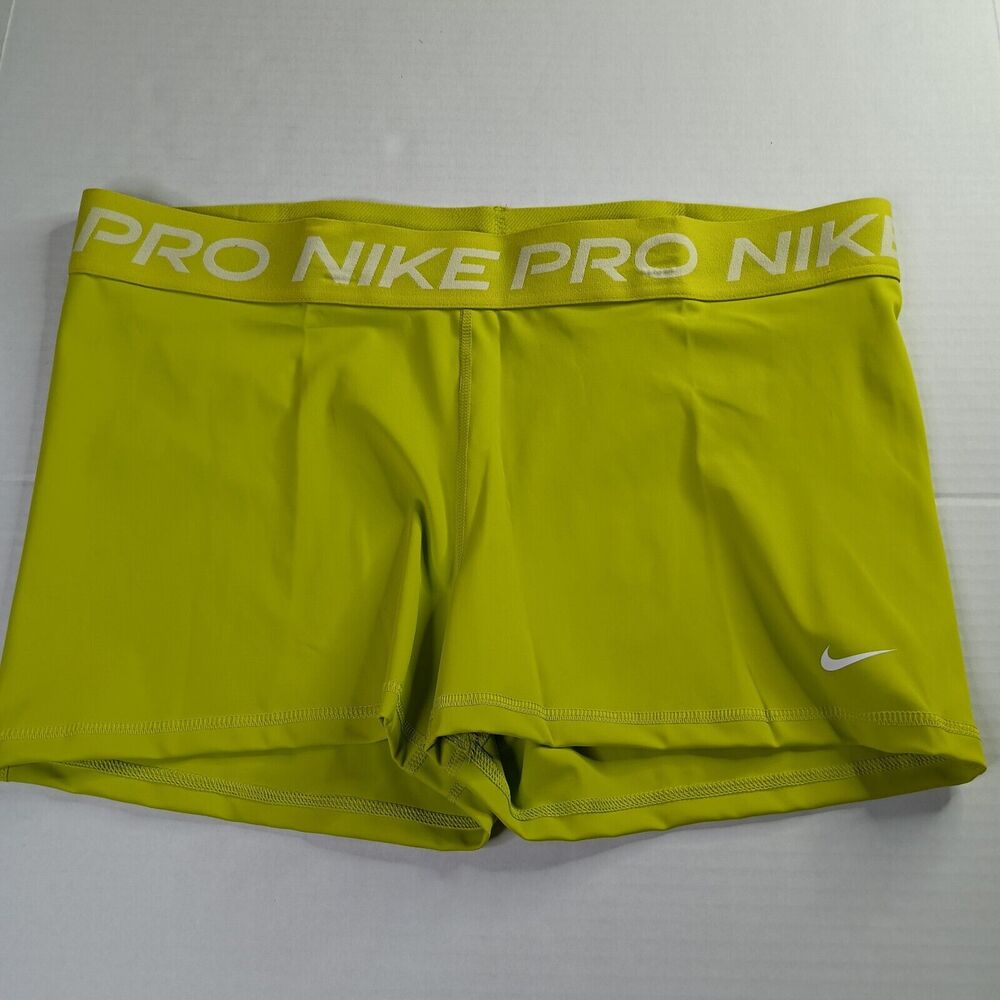 NWT Nike Women's‎ 2XL Pro 3'' Athletic Training Shorts Bright Cactus CZ9857-357